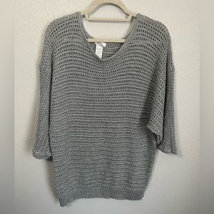 Isela Gray Knit Sweater Size 2X